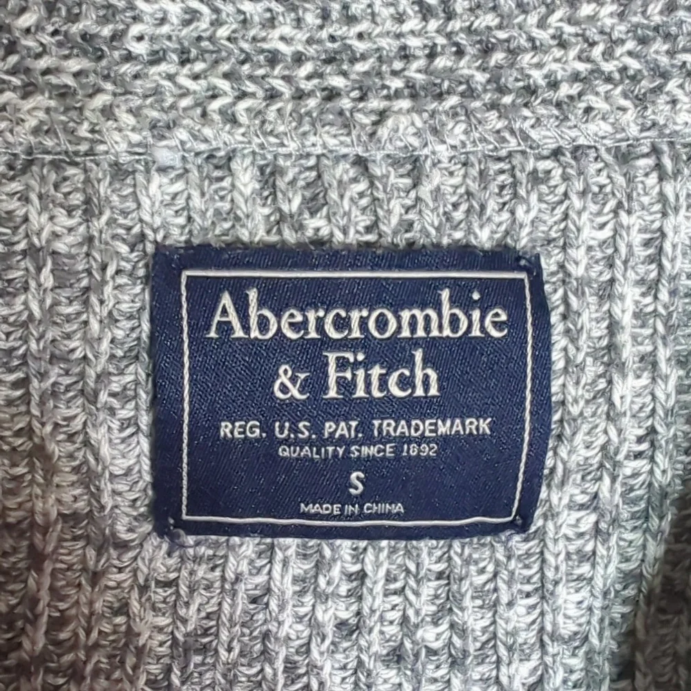 Abercrombie & Fitch Men's‎ Cardigan Sweater Shawl Collar Rogers Cosby Grey Small